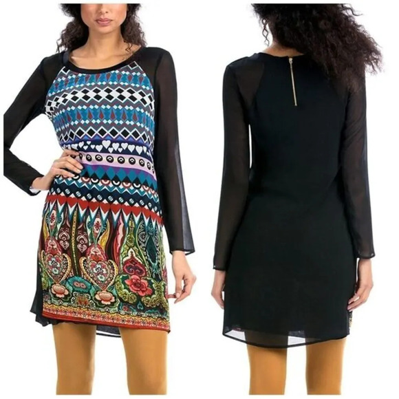 Nwot Desigual Long Sleeve Dress - Picture 1 of 12